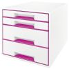 Schubladenbox WOW CUBE pink metallic