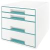 Schubladenbox WOW CUBE eisblau metallic