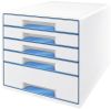 Schubladenbox WOW CUBE blau metallic