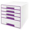 Schubladenbox WOW CUBE violett metallic