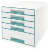 Schubladenbox WOW CUBE eisblau metallic