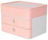 Schubladenbox 2 Laden+Box weiß/rosa