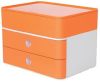 Schubladenbox 2 Laden+Box weiß/orange