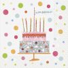 Motivserviette 33x33cm Torte Happy B