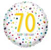 Folienballon Happy Birthday 70 Konfetti