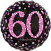 Folienballon Happy Birthday 60 pink
