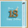 Geburtstagskarte Zahl 18