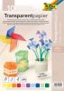 Transparentpapier A4 10BL fbg.sort.